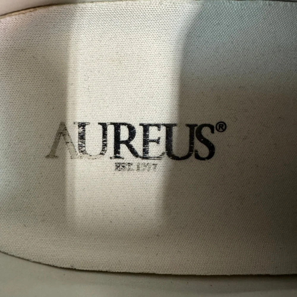 Aureus Mens AUM1010 Grey Suede Wingtip Oxford Sneakers Size 9